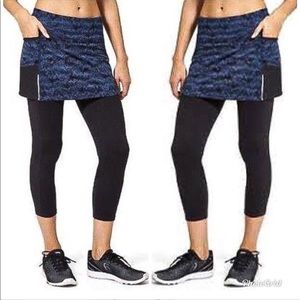 ATHLETA Dapple Be Free 2 in 1 Skirted Capri 2X